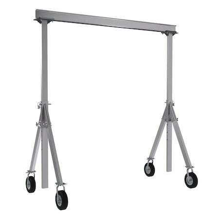 Vestil Alum Gantry Crane, Pneumatic Caster, 8x12 AHA-15-8-12-PNU